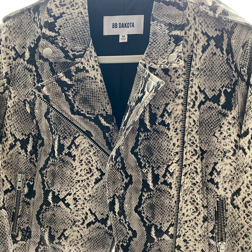Snakeskin leather jacket